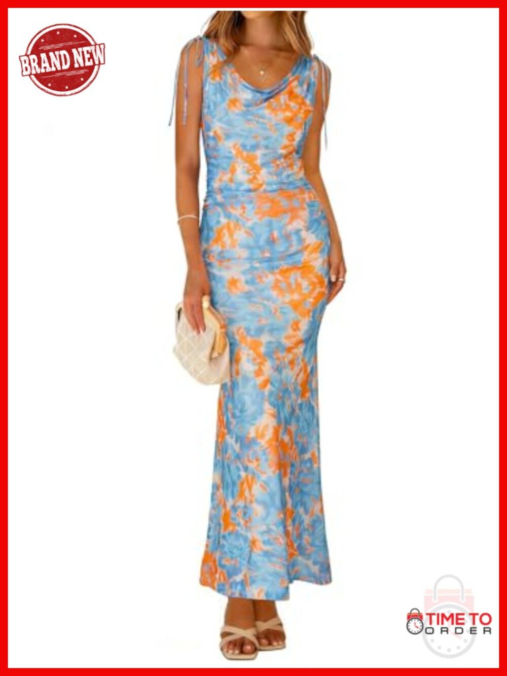 Simplee Women's Floral Mesh Bodycon Maxi Dress Sleeveless Party Wedding Guest